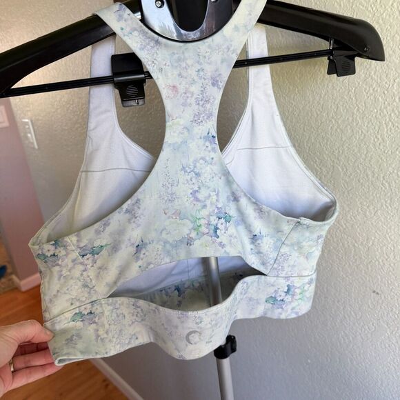 Zyia Active Luxe Deluxe Cut Out Back Peekaboo Sports Bra Workout Exercise Size L - Picture 3 of 6